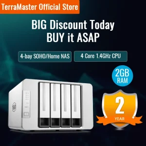 TerraMaster F4-210 4-Bay NAS Quad Core RAM 2GB Mạng Đột Kích Trữ Máy Chủ Cá Nhân Lưu Trữ Đám Mây (diskless) 1