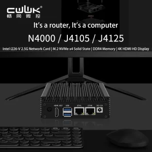 CWWK X86-P2, J4125/J4105 Quad Core, 2 cổng NIC i226-V 2.5G, Tường lửa, Hỗ trợ NVMe, 2 cổng USB 3.0, Router công nghiệp 1