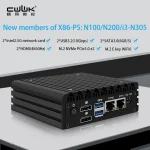 CWWK X86 P5 Mini PC không quạt Firewall Router, Intel N100 thế hệ 12, DDR5 4800MHz, 2 cổng LAN i226-V 2.5G, HDMI 2.1, Proxmox Server 1