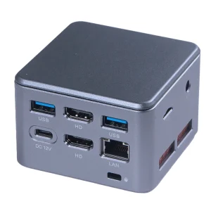 Mini PC Vi Xử Lý Celeron - Hỗ Trợ Win 10/11 & Linux, 1 Cổng LAN, 2 HDMI, 4 USB Type-C 1