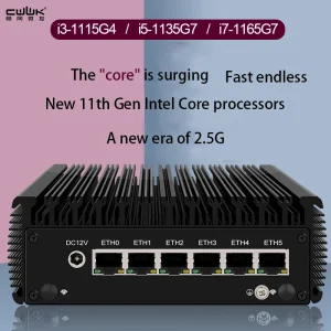 Máy tính Mini Intel I5-1135G7/I7-1165G7 thế hệ 11 – Router mềm 6 cổng 2.5G, hỗ trợ máy ảo Lede và ESXi passthrough 1